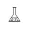 Lab line icon, flask outline logo illustration, linear pi