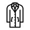 lab outerwear male line icon vector illustration