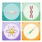 Lab symbols test medical laboratory scientific biology design molecule microscope concept and biotechnology science