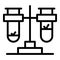 Lab test tube experiment icon outline vector. Computer research