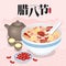 The laba Rice Porridge. Also as known as Eight Treasure Congee. Translation: Laba Festival.