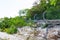 LABADEE, HAITI - MAY 01, 2018: Summer bobsleigh track at Labadee island at Haiti at sunny day,