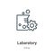 Labaratory outline vector icon. Thin line black labaratory icon, flat vector simple element illustration from editable other