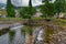 Labe River with two small waterfalls in Spindleruv Mlyn