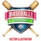 Label for baseball sport competition. Bright