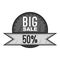 Label big sale fifty percent icon