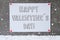 Label On Cement Wall, Snowflakes, Text Happy Valentines Day