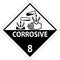 Label Corrosive Sign On White Background