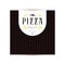 Label design for box of pizza in elegant style