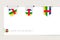 Label flag collection of Central African Republic in different shape. Ribbon flag template of CAR