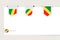 Label flag collection of Congo in different shape. Ribbon flag template of Congo