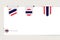 Label flag collection of Thailand in different shape. Ribbon flag template of Thailand