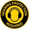 Label Floor Sign, Hearing Protection Required