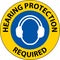 Label Floor Sign, Hearing Protection Required