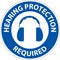 Label Floor Sign, Hearing Protection Required