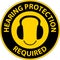 Label Floor Sign, Hearing Protection Required