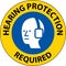 Label Floor Sign, Hearing Protection Required