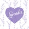 Label of Lavender over pattern.