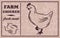 Label of meat products. Chicken. Poultry meat