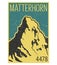 Label os emblem with peak Matterhorn