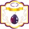 Label for plum jam, sweet plum on packing,