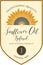 Label for refined sunflower oil with inscription