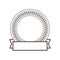 label round decorative frame laurel ribbon