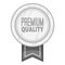 Label round premium quality icon