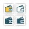 Label sale icon for mobile, web, and presentation with flat color vector illustrator