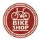 Label or stamp with text Bike Shop