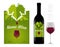 Label for wine bottle, young red wine. Template for your modern design. Minimalism style