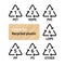 Labels for recycling plastic types