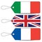 Lable made in Italy England and France
