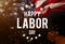 Labor day banner, patriotic background