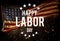 Labor day banner, patriotic background