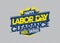 Labor day clearance, mega savings - sale vector holiday web banner or flyer design