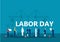 Labor day employment occupation national celebration,  city construction background illustration