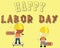 Labor day industrial vector celebration wood style