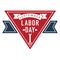 Labor day label. Vector illustration decorative design