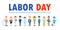 Labor Day People Group Set of different professions on a white background, International Labor Day celebration banner Vector