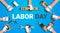 Labor Day Poster With Instruments Background Workers Holiday Banner Design