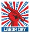 Labor day poster retro