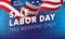 Labor Day sale banner. This weekend only. Vector.