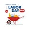 Labor Day Super Sale banner design, vector illustration, elegant design style