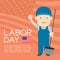 Labor day of United States of America, janitor or cleaner man