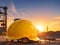 Labor Helmet on the Table, Yellow Labor Helmet , Construction Site , Labor Day Wallpaper