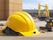 Labor Helmet on the Table, Yellow Labor Helmet , Construction Site , Labor Day Wallpaper