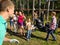 Labor landing. Families of young people went out to clean the Pine Forest from garbage