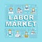 Labor market word concepts banner