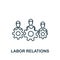 Labor Relations icon. Monochrome simple Business Management icon for templates, web design and infographics